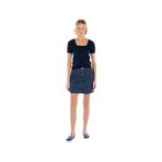 Cepli Detaylı Kısa Denim Etek