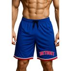 Cepli Detroit Baskılı Basketbol Şortu Spor Şort (SAKS MAVİ, S)