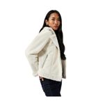 Cepli Fermuarlı Uzun Kollu Peluş Yaka Süet Görünümlü Crop Biker Ceket