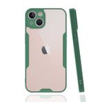 Ceponya Apple iPhone 13 Kamera Korumalı Arkası Şeffaf Silikon Kılıf