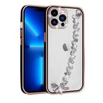 Ceponya Apple iPhone 13 Pro Max Taş Süslemeli Kamera Korumalı El Tutamaçlı Zore Blazer Kapak Kılıf