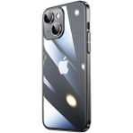Ceponya Apple iPhone 14 Plus Sert Pc Renkli Çerçeveli Riksos Kapak Kılıf