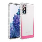 Ceponya Galaxy S20 FE Simli ve Renk Geçiş Tasarımlı Lens Korumalı Park Kapak Kılıf