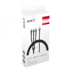 Ceponya Shira Serisi Siyah 150 cm 3 in 1 USB Kablo