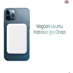Cepotto iPhone 12 - iPhone 13 Uyumlu Magsafe 6000 Mah Kablosuz Powerbank - Beyaz