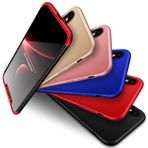 Cepsesuar 18484 Apple İphone X 360 Tam Koruma 3 Parça Fit Kapak Gold Kılıf