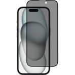 CepStok Apple iPhone 15 Plus Kırılmaz Cam Privacy Hayalet Kavisli Tam Ekran Koruyucu - Siyah - Siyah