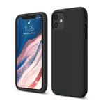 ceptehatavar Kılıf iPhone 11 ile Uyumlu içi Kadife Lansman Silikon Kılıf Şok Emici Full Kasa Koruma Sağlayan (Siyah)