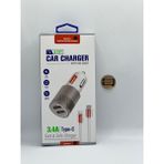 Ceptex Type-C Uyumlu Araç Şarj Aleti S-317 Araba Çakmaklık Şarj - Beyaz