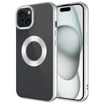 Cepustik iPhone 15 Plus Kılıf Tek Kamera Çerçeveli Logo Gösteren Omega Kılıf