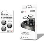 Cepustik iPhone 17 Pro Max Kamera Lens Koruyucu CL-12 Premium Safir Parmak İzi Bırakmayan Anti-Reflective Titanyum-Gümüş