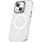 Cepustik Telefon Aksesuarları iPhone 15 Plus Kılıf Airbagli Magsafe Wireless Şarj Özellikli Klaptika Kılıf - Renksiz