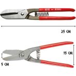 Cer-Pa Norm Kırmızı Gri 250 mm Çelik Tenekeci Sac Makası