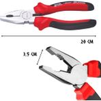 Cer-Pa Norm X-Plus Kombine Pense 200 Mm. - Kırmızı - Gri