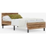Ceramical KR1 Tek Kişilik Karyola - 90x190 - Ceviz - 90 x 190 cm - Meşe