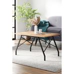 Ceramical OS2 Modern Metal Ayaklı Orta Sehpa - Çam