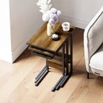 Ceramical ZG3 Metal Ayaklı 3'lü Zigon Sehpa - Ceviz - Barok Ceviz