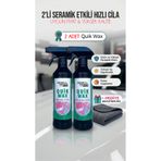 Ceramicar Custom 2'li Seramik Etkili Hızlı Cila Seti - Yüksek Parlaklık & Su Kaydırıcı (Mikrofiber Bez Hediyeli)