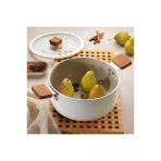 Ceramoni Seramik Derin Tencere 24 Cm-Krem