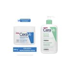 CeraVe 340 gr Nemlendiren Krem ve 473 ml Köpüren Temizleyici