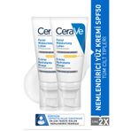 CeraVe Hyalüronik Asit & Niasinamid İçeren Nemlendirici SPF50+ Yüz Kremi 52 ml X2 Adet