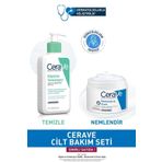 CeraVe Temizleyen ve Nemlendiren 236 ml Köpüren Temizleyici+340 ml Nemlendirici Krem