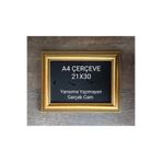 cercevehome A4 Çerçeve 21x30 Diploma-Sertifika Çerçevesi Masa Üstü Ayaklı-Yatay yada Dikey Asılabilir