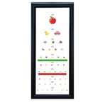 Çerçeveli Çocuk Göz Eşeli, Renkli Resimli Snellen Göz Testi Tablosu, 70x25 cm