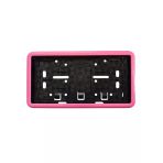 Çerçeveli Dikdörtgen Plakalık Plaka Altlığı Pembe 32X17 Cm
