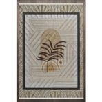 Çerçeveli Gri Pamuk Dikdörtgen Pamuk Makinada Yıkanabilir Kaymaz Taban Dijital Makine Baskı Salon Halı-I-F_Mediterranean-126-80x250