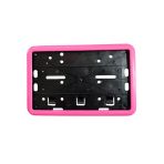 Çerçeveli Motor Plakalık Plaka Altlığı Pembe 17X26 Cm