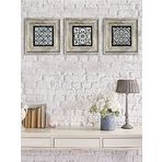 Çerçeveli Taş Baskılı Duvar Tablosu Seti (20 x 20 cm) 3 lü set -Oscar Stone Decor