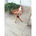 Çerçi Bazaar Katlanır Deri Tabure - Kahverengi