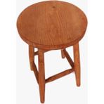 Cerci Bazaar Yuvarlak Ahşap Tabure - 45 cm