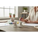 Çerçi Melek Boyanabilir Sevimli Kurbağa Biblo – 2’li Set (6 Renk Boya + Fırça) - Çok Renkli