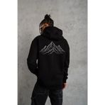 ÇERÇİCİ Erkek Nihilist Penguen Baskılı 3 İplik Pamuklu Kapüşonlu Sweatshirt Hoodie Siyah