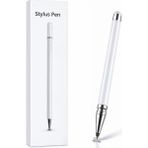 Çerçici Huawei Y7 2018 Uyumlu Dokunmatik Stylus Kalem Disk Uçlu Hassas Beyaz Tablet Telefon Çizim Kalemi