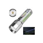 Çerçici Profesyonel Tg LED Güçlü 8 Modlu Type-C 1000 Lümen Polis Çakarlı Şarjlı El Feneri