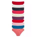 ÇERÇİCİ RT-RYL-AKDNDT10241L 10 Adet Önü Dantelli Transparan Kadın Slip Külot S231-Royaleks