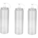 Çerçici Şeffaf Sos Şişesi - 1000ML Dev Boy 3 Adet