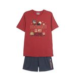 CERDÁ LIFE'S LITTLE MOMENTS Erkek 100 Harry Potter %100 Pamuk 2 Parça Tulum [Tişört+Pijama Pantolon] -Resmi Warner Bros Lisanslı, Koyu Kırmızı, Normal
