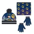 CERDÁ LIFE'S LITTLE MOMENTS Erkek Batman bere ve şal, çocuk seti, kış beresi, hortum şal, eldiven seti, mavi, standart beden, Mavi, Ölçü Birimi