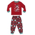 CERDÁ LIFE'S LITTLE MOMENTS hayatın küçük anları Chico de Mickey Mouse Pijama Noel,% 100 pamuk, resmi Disney lisanslı ürün, kırmızı, çocuklar için normal