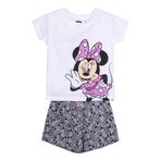 CERDÁ LIFE'S LITTLE MOMENTS Kız çocuk takım elbise seti 2 parça birleştirilmiş (tişört + şort) | Minnie Mouse tarafından %100 pamuk baskılı resmi lisanslı Disney, beyaz, normal, Beyaz., Ölçü Birimi
