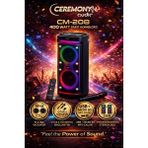 Ceremony Audio | CM-210 | Taşınabilir Bluetooth Parti Hoparlör | 2X10 Inç Woofer | 600WATT | Tws | Disco Lights