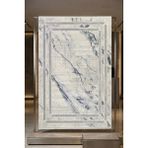 Ceremony Home Modern Gri Saçaklı Oturma Odası Halısı ve Salon Halısı, Halı - 160 x 230 cm - Gri - Mavi