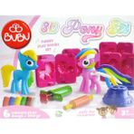 Ceren Kırtasiye Oyun Hamur Seti 3D Pony Hamur Seti Oyunu 240 gr - Mavi Su Dünyası - Renkli