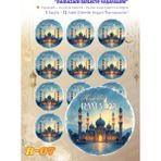 Ceres Studio Ramazan Sticker Seti R-07 12 Adet Etiket | Yapışkanlı, Parlak Kuşe Çıkartma Kağıdı - Çok Renkli