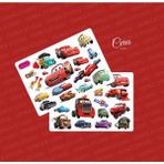 Ceres Studio Şimşek Mcqueen ve Arkadaşları Sticker Etiket 2 Sayfa 38 Etiket 14x20cm Kuşe Kağıdı