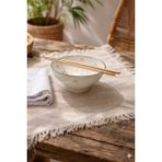 Ceresshop El Yapımı Seramik Noodle Kasesi- Kiraz Desenli - 350 ml